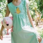 Dolly’s Meadow Dress – Soft Green Embroidered Girl’s Dress