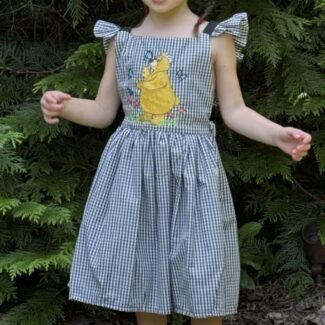 Dolly’s Summer Garden Dress, front, modeled by Lola