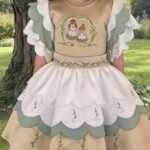 The Royal Family Portrait Dress with tulle petticoat, modeled by Lola